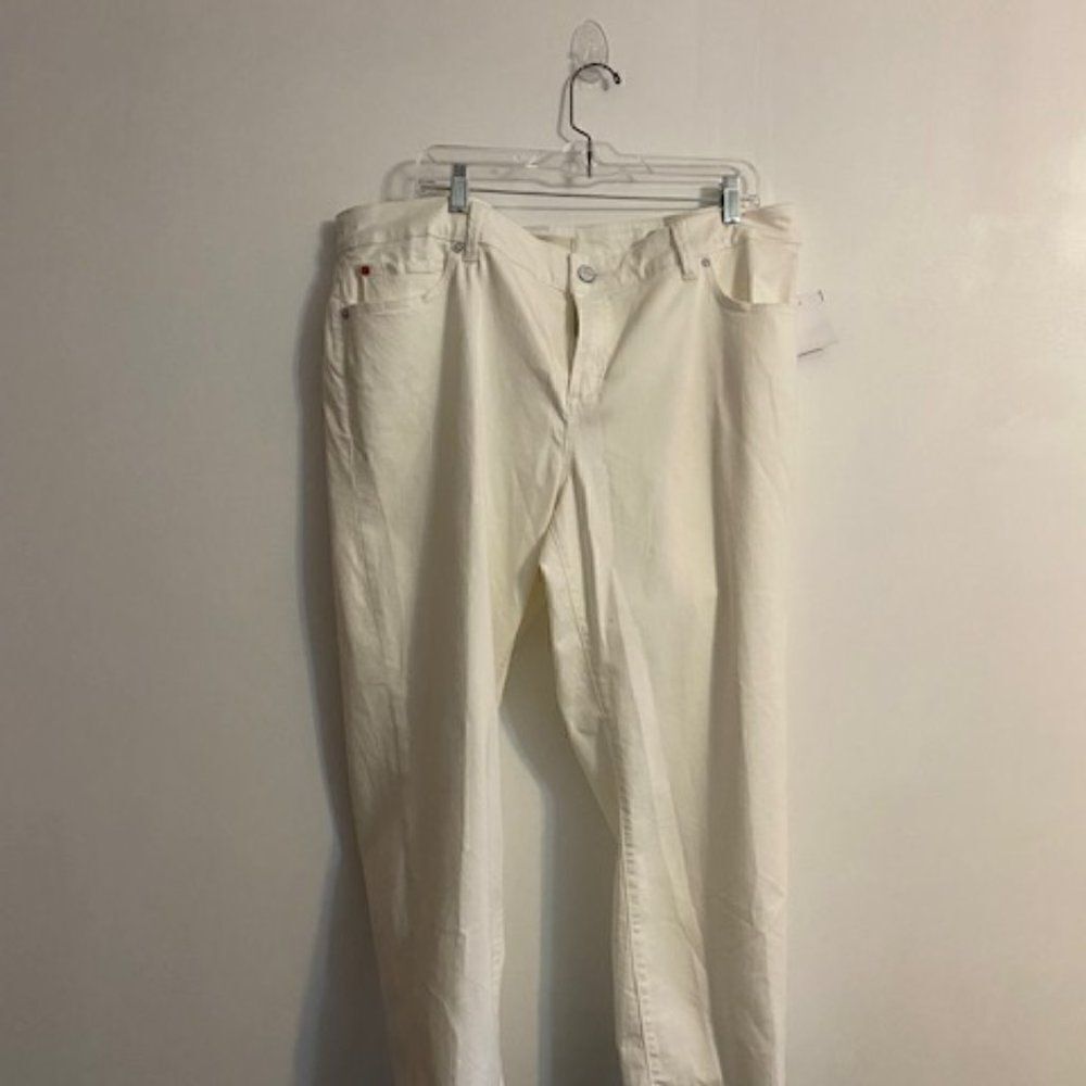 Slink Cream Curvy 5 pocket crop jeans, size 20